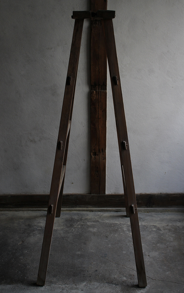 古い木製のはしご・脚立 棚脚として | ｜古家具、古民具、民藝、和食器 